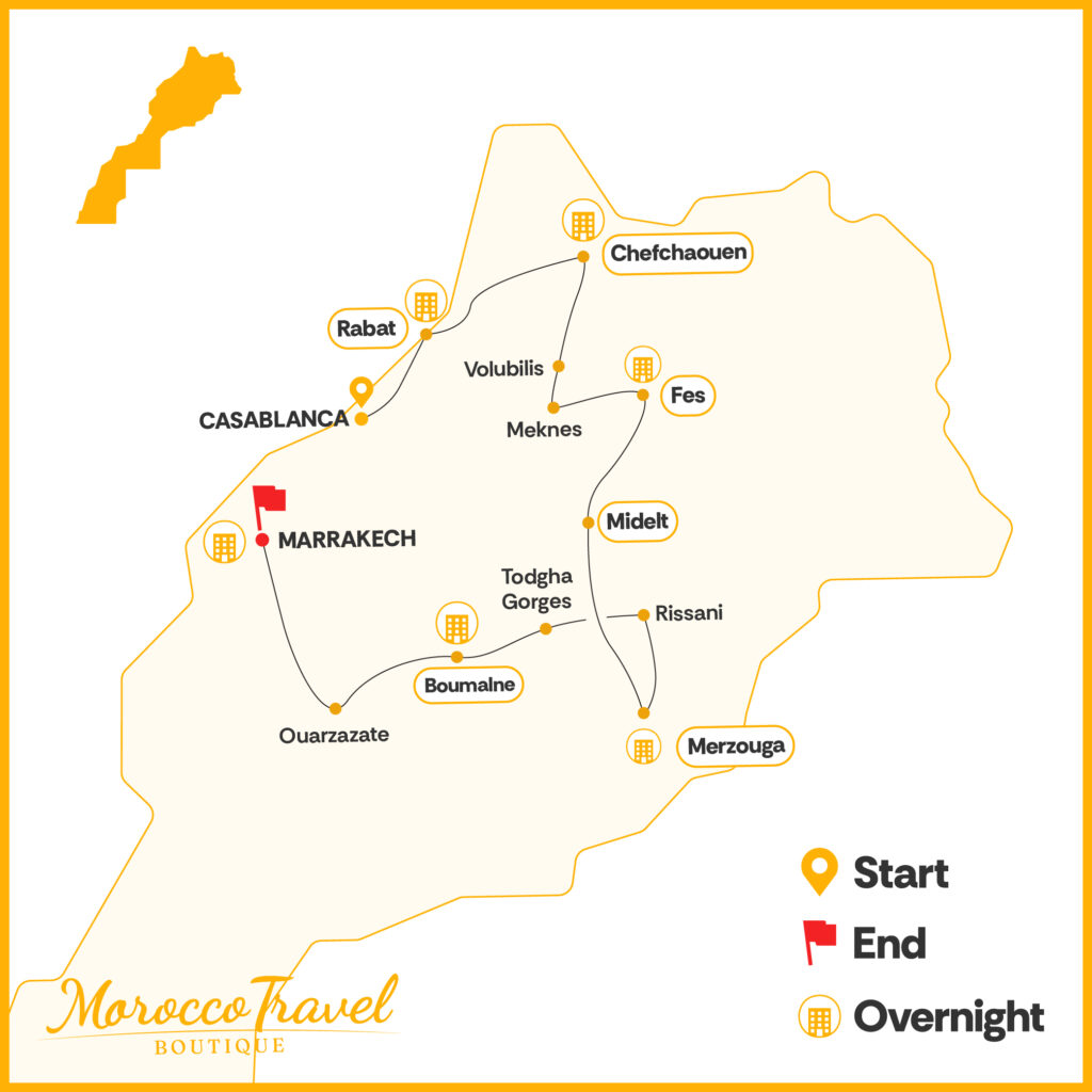 10 Days Morocco Itinerary From Casablanca