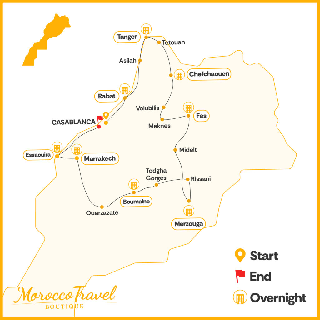 12 Days Morocco Travel Itinerary From Casablanca