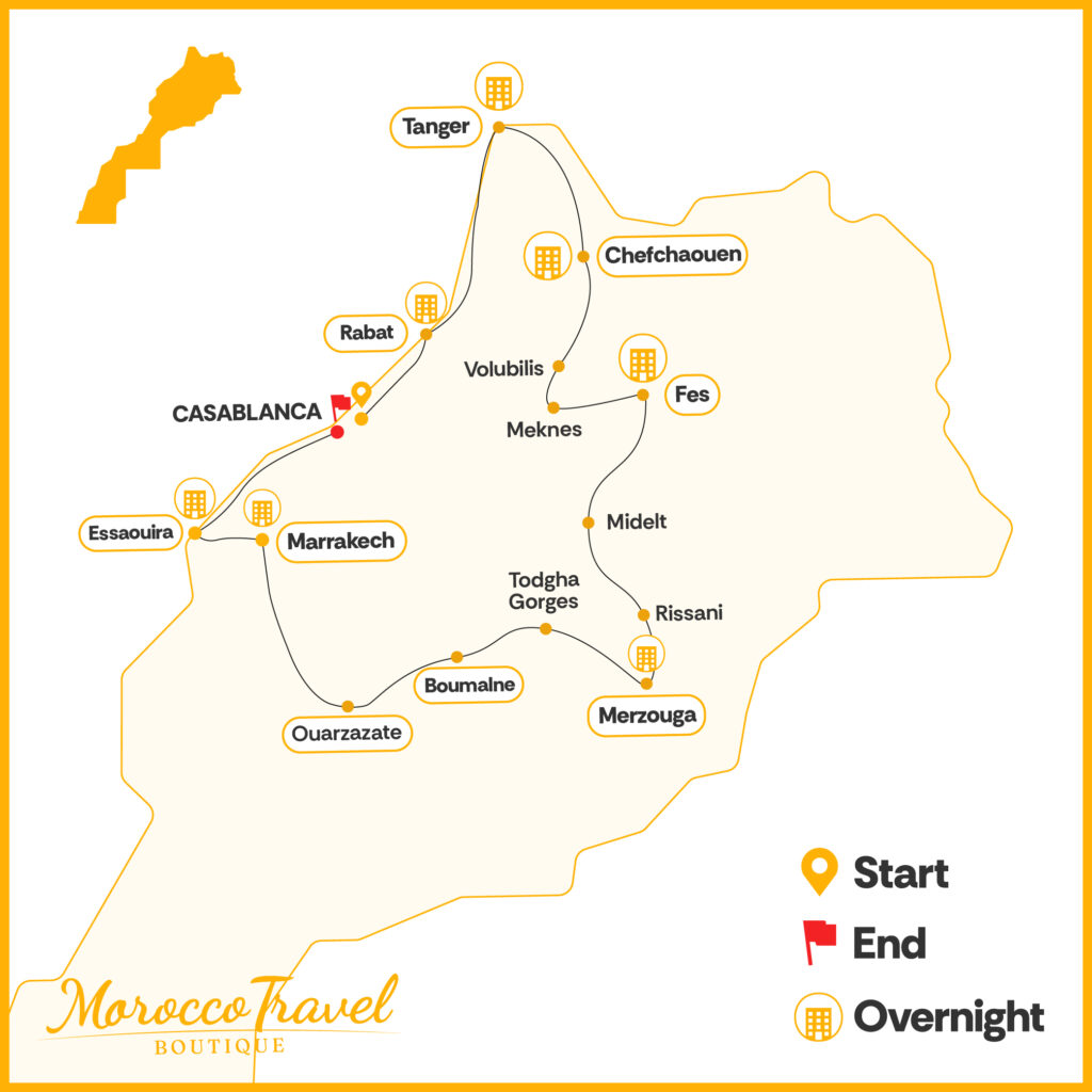 14 Days Tour From Casablanca to Marrakech