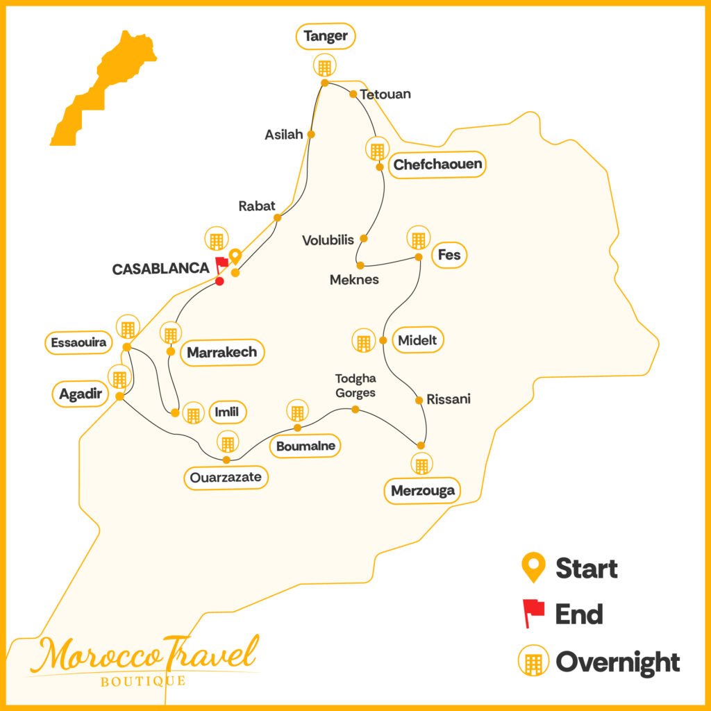 20 Days Morocco Tour From Casablanca