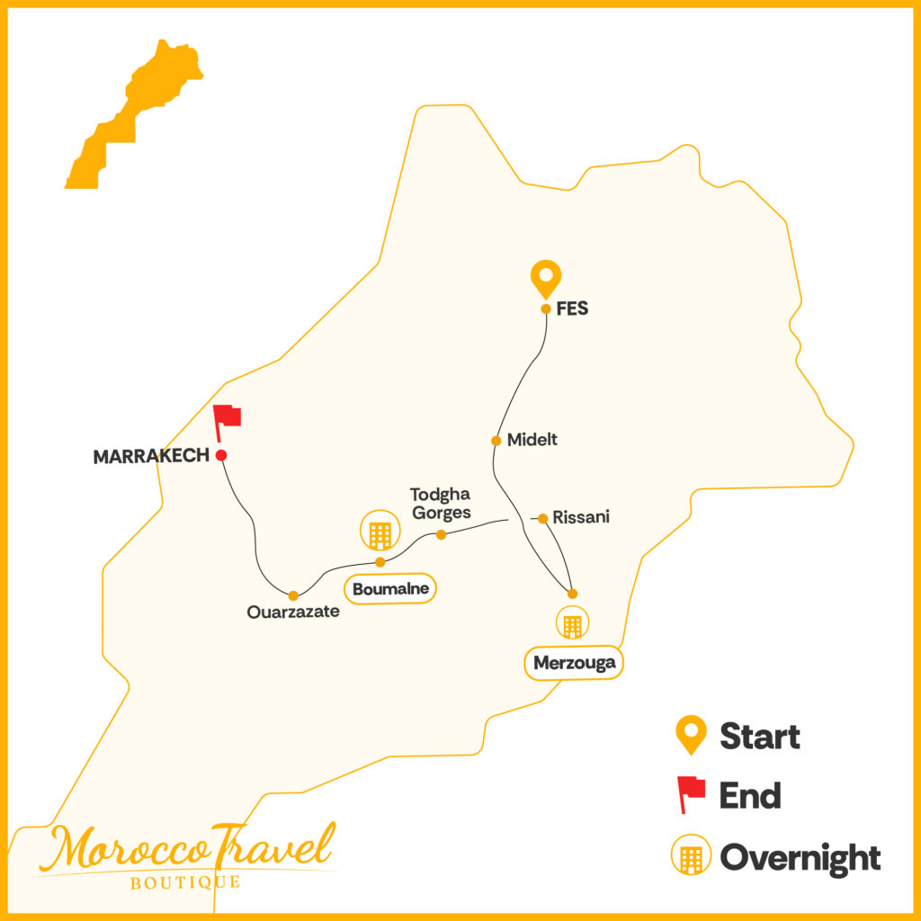 3 Days Fes To Marrakech Desert Tour